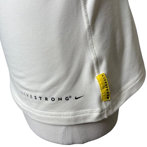 Nike Livestrong Long Sleeve Running Shirt White Yellow Size Medium - Picture 3 of 7